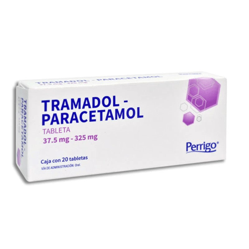 Tramadol  Paracetamol 37.5  325 Mg Con 20 Tabletas Perrigo 7501109753888