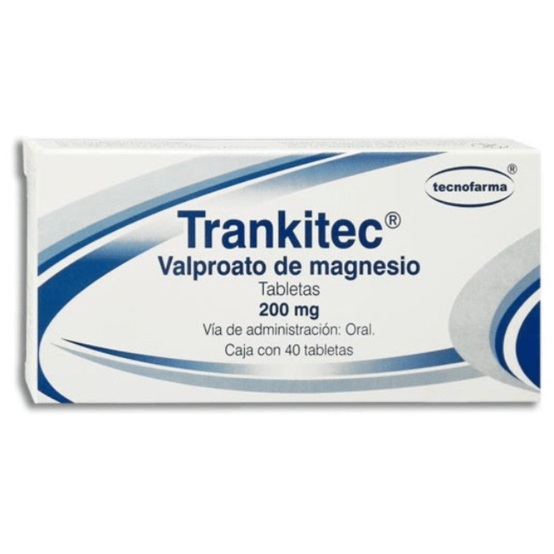 Valproato De Magnesio 200 Mg Con 40 Tabletas Trankitek 7501471887969