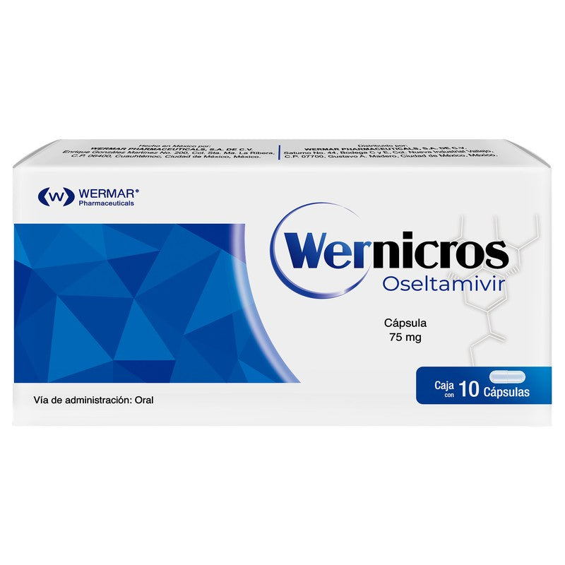 Oseltamivir 75 Mg Con 10 Capsulas Wernicros 7502240450902 3