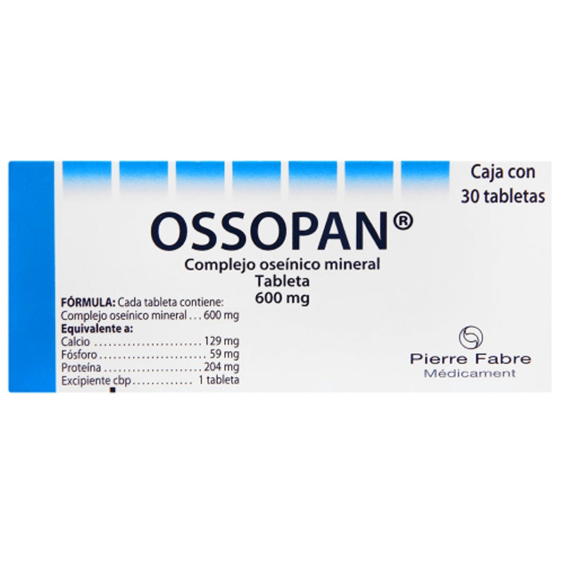 Ossopan 600 Mg Con 30 Tabletas