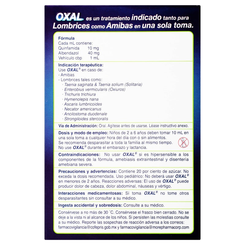 Oxal Infantil 100 / 400 Mg 10 Ml Suspensión