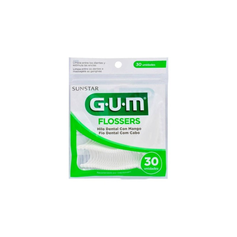 Palillos Gum Con Hilo Dental Basic30 Piezas