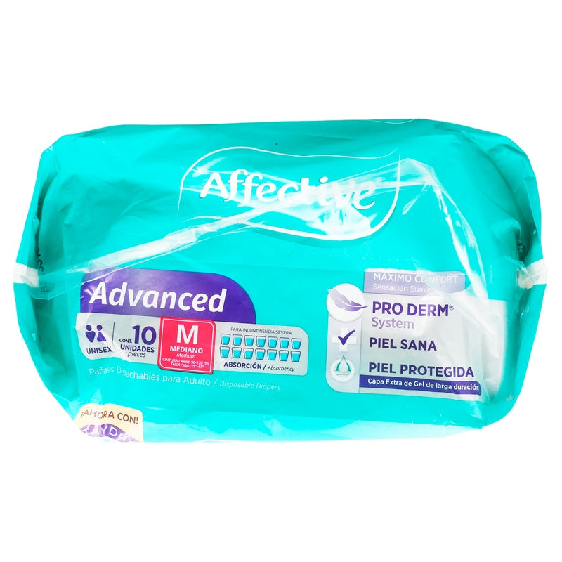 Pañal Afective Advanced Mediano 8 / 10 Pza 13117016338 perfil 2