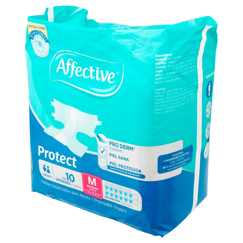 Pañal Affective Activo Mediano Adulto 10 Paq 13117016260
