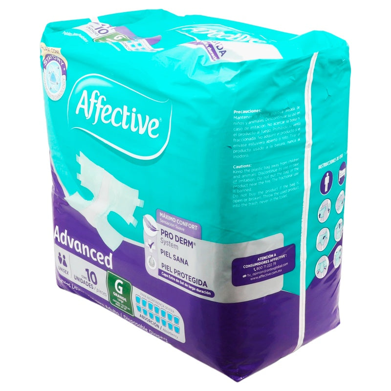 Pañal Affective Advanced Grande Adulto 10 Paq 13117016222 perfil 2