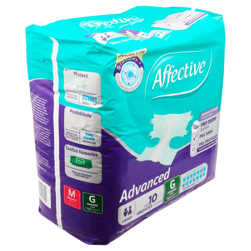 Pañal Affective Advanced Grande Adulto 10 Paq 13117016222 perfil 4