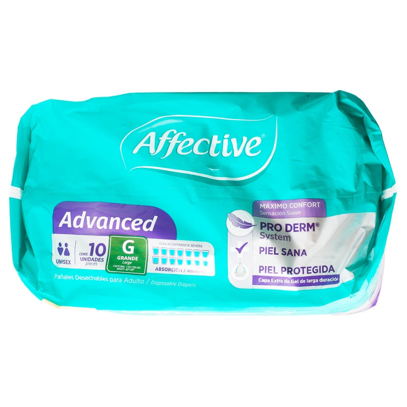 Pañal Affective Advanced Grande Adulto 10 Paq 13117016222 perfil 7