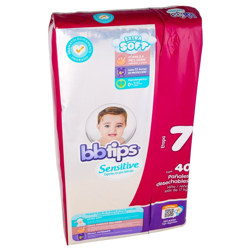 Pañal Chicolastic Bbtips Etapa 7 Con 40 Piezas 13117022858 perfil 3