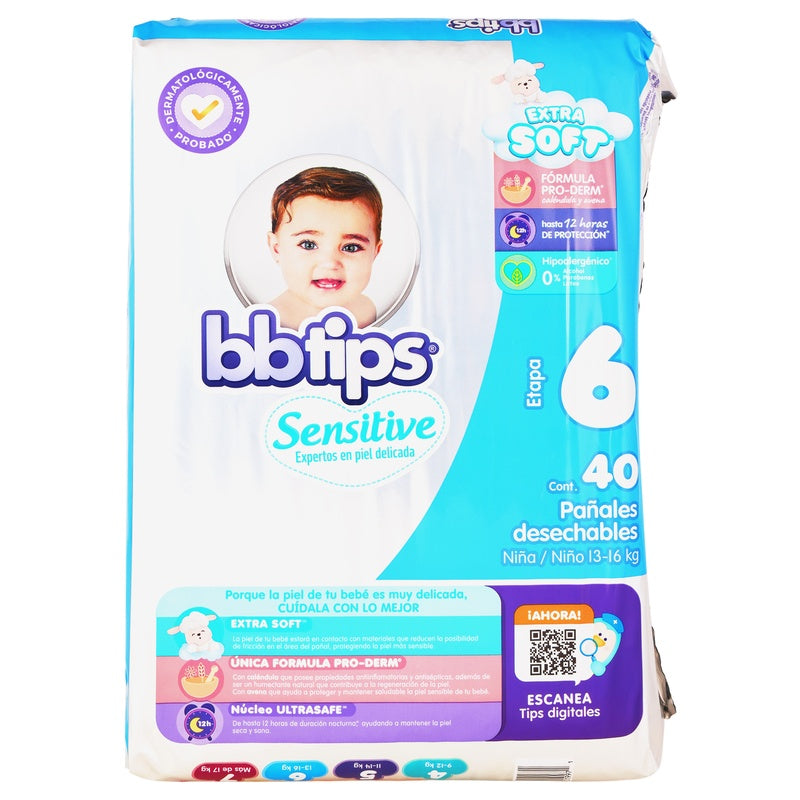 Pañal Chicolastic Bbtips Talla 6 Con 40 Piezas 13117019971 perfil 8