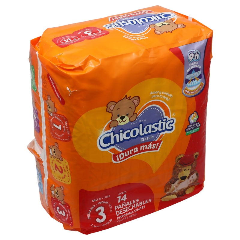Pañal Chicolastic Classic Mediano Con 14 Piezas 13117053142
