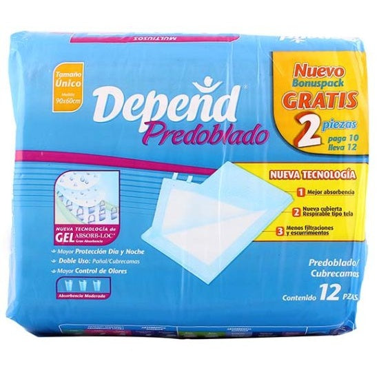 Pañal Depend Pred Unitalla Con 10 7501943453265