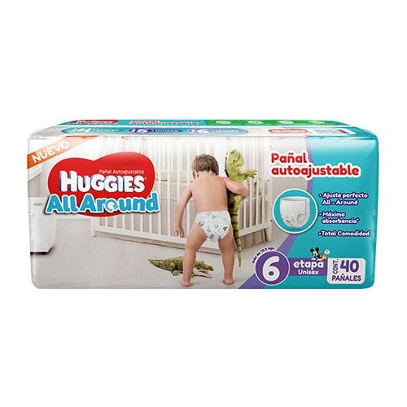 Pañal Huggies All Around Uni E6 Con 40