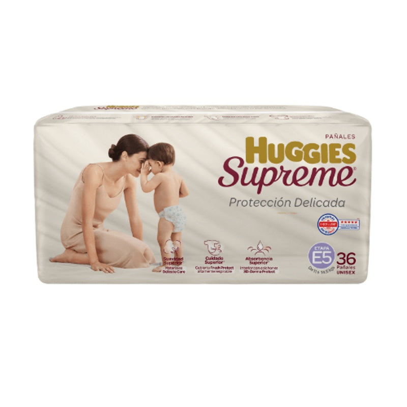 Pañal Huggies Supreme Unisex E5 Con 36