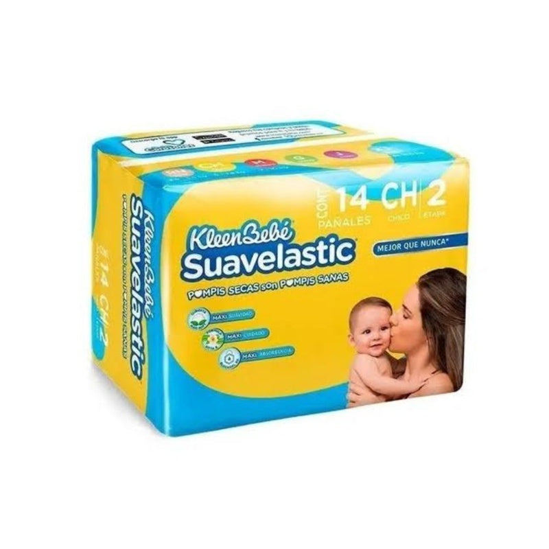 Pañal Kbb Suavelastic Chico E2 Con 14