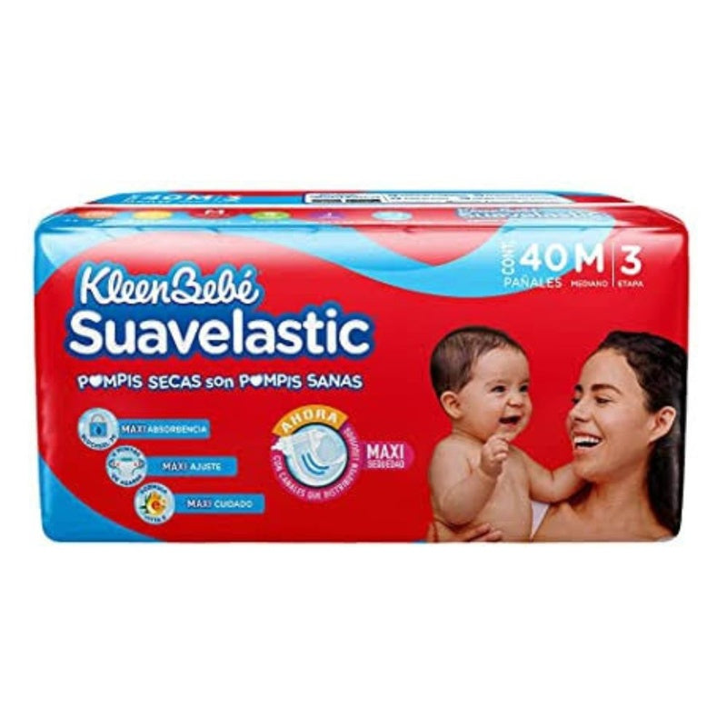 Pañal Kbb Suavelastic Mediano E3 Con 40