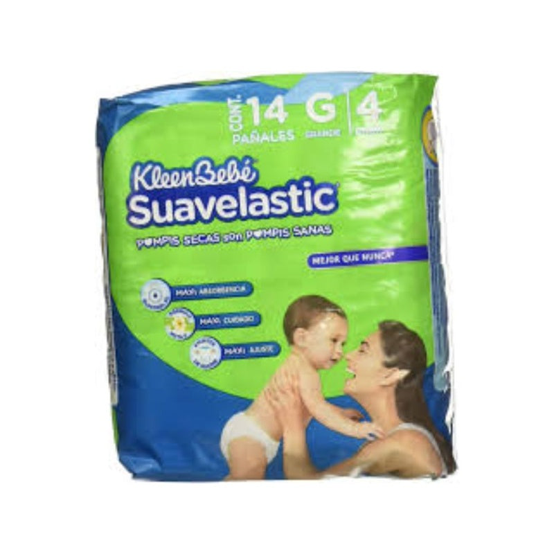 Pañal Klenbebe Suavelastic Grande Etapa 4 14 Piezas 7501017376995