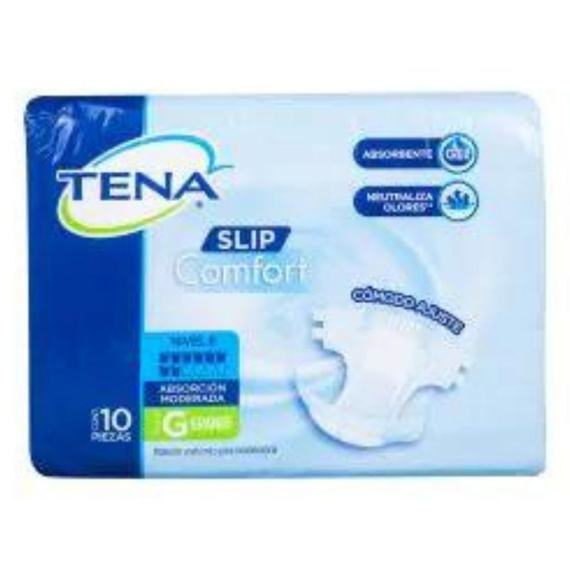 Pañal Tena Slip Comfort Grande Con 10