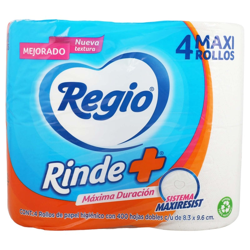 Papel Higiénico Regio 400 Hojas Rollo 4