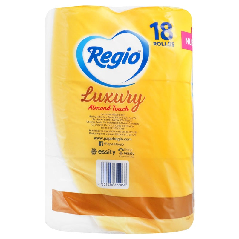 Papel Higiénico Regio Luxury Almondc / 18 perfil 6