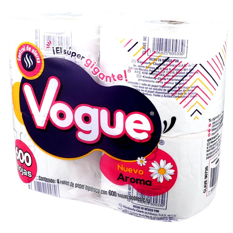 Papel Higiénico Vogue Arom Mznilla perfil 3