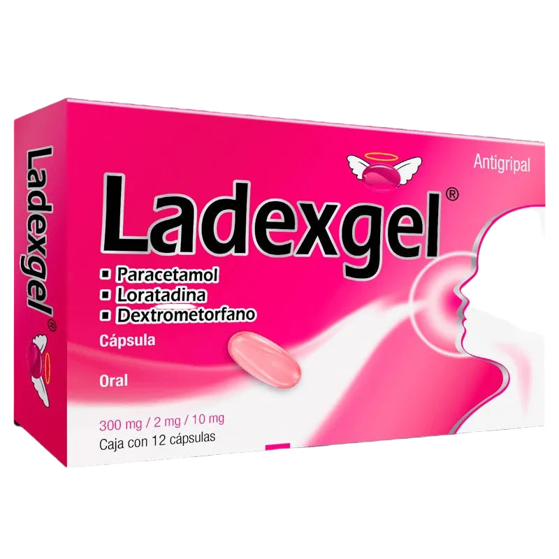 Paracetamol / Loratadina / Dextrometorfano 300 / 2 / 10 Mg Con 12 Capsulas Ladexgel 7503008344303