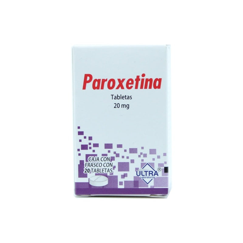 Paroxetina 20 Mg Con 20 Tabletas Ultra