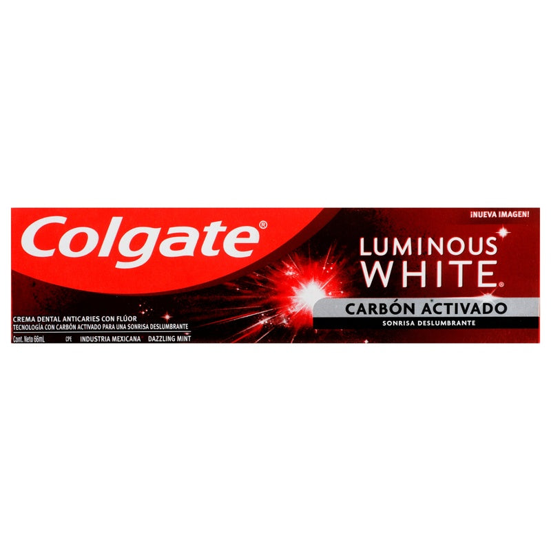 Pasta Dental Colgate Luminous White Carbon 66 Ml