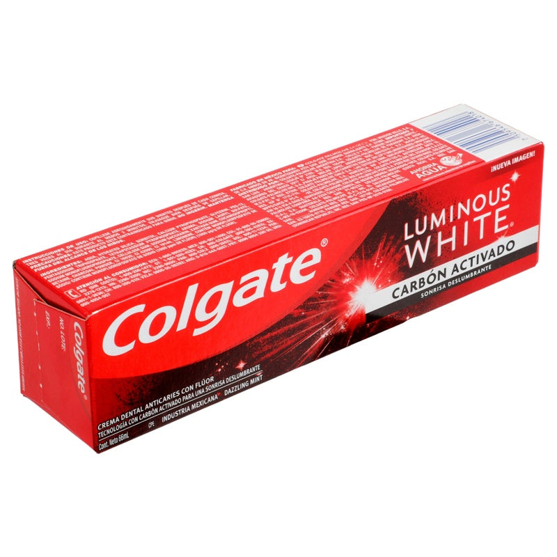 Pasta Dental Colgate Luminous White Carbon 66 Ml perfil 4