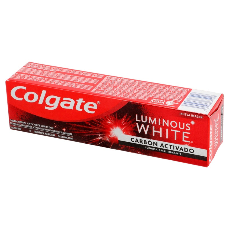 Pasta Dental Colgate Luminous White Carbon 66 Ml perfil 7