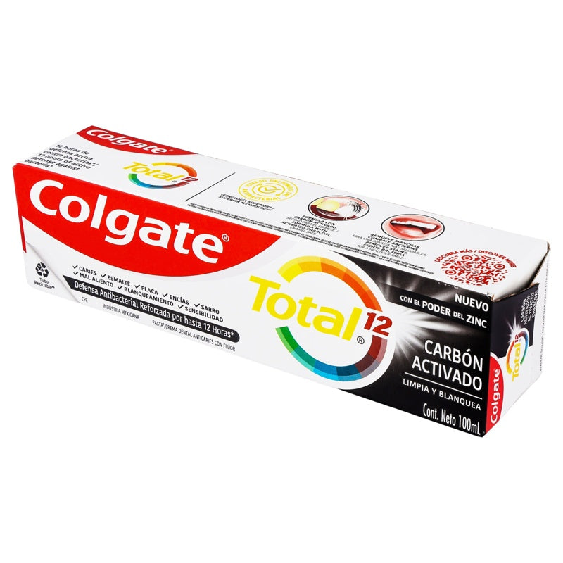Pasta Dental Colgate Total 12 Carbon Activado 100 Ml perfil 5