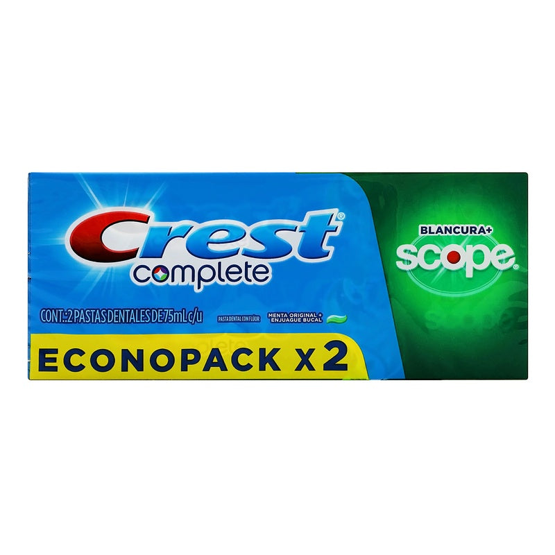 Pasta Dental Crest Complet Bla+Scope 2X75 Ml 7500435113892 perfil 9