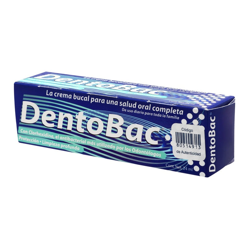 Pasta Dental Dentobac 24 Ml Tubo perfil 3