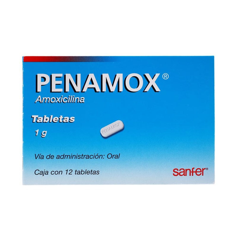 Penamox 1 Gr 12 Tabletas