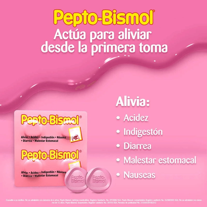 Pepto Bismol 24 Tabletas Mast