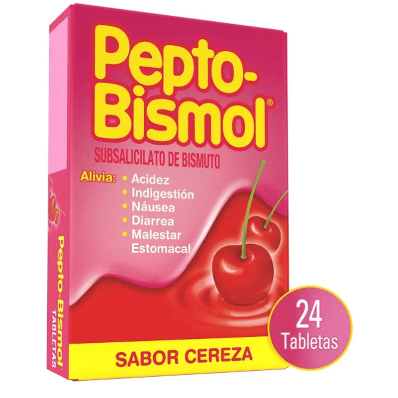 Pepto Bismol Cereza 24 Tabletas Mast