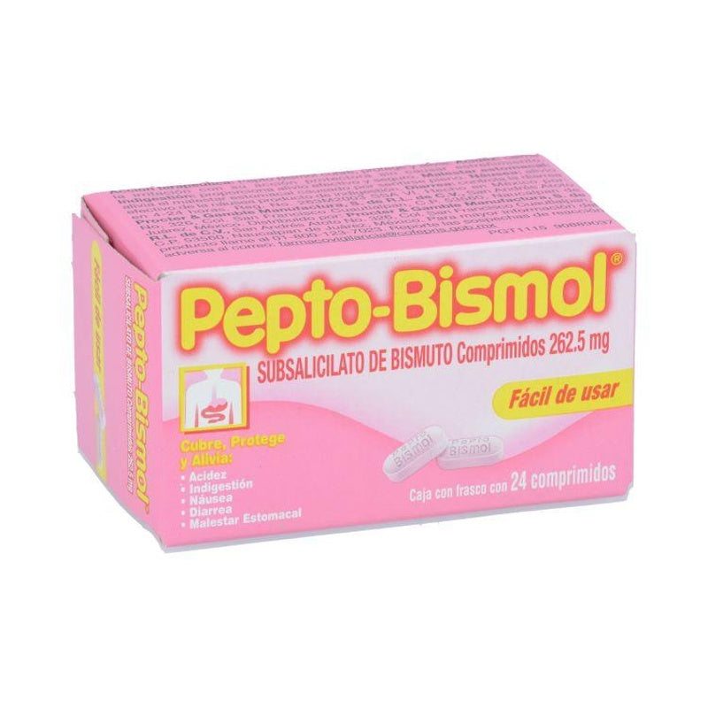Pepto Bismol Diarrea Con 24 Comprimidos