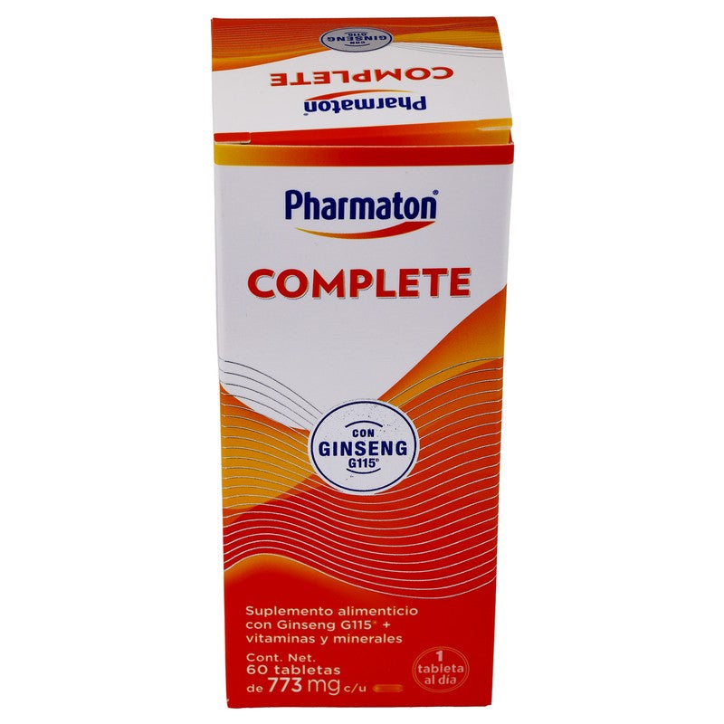 Pharmaton Complete 773Mg 60 Tab Sup Alim 3664798062236 3