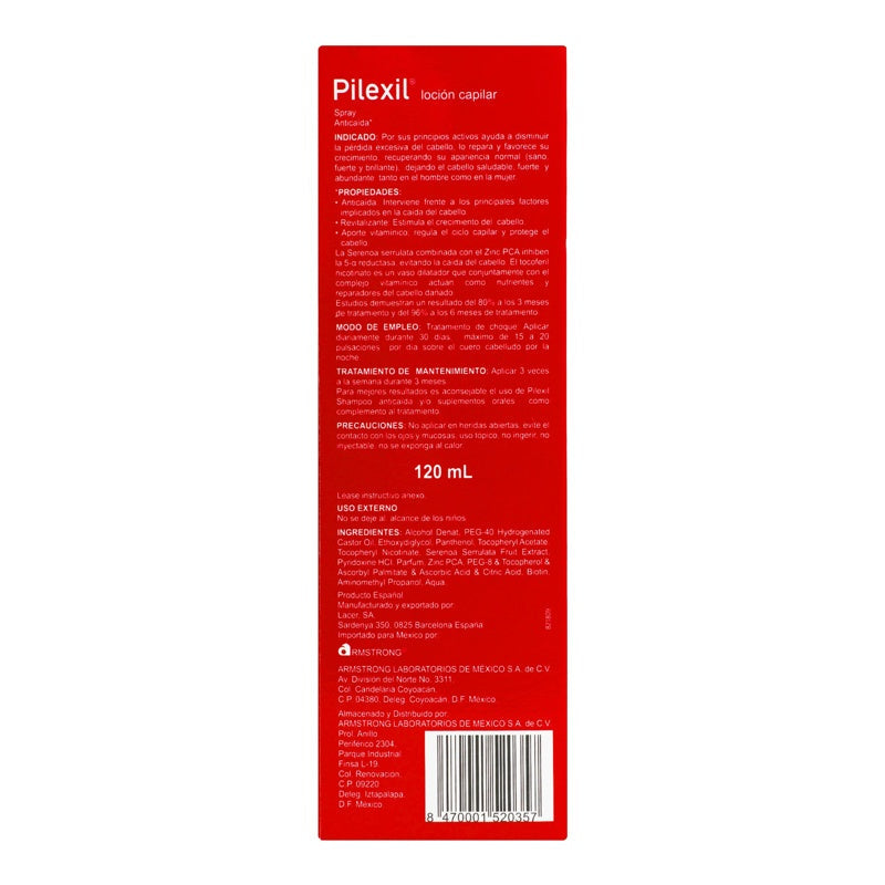 Pilexil Anticaida 120 Ml Spray Aer Tópica