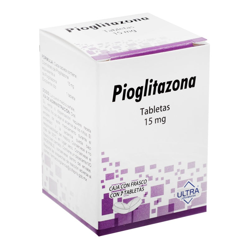 Pioglitazona 15 Mg Con 7 Tabletas Ultra 7502216796737