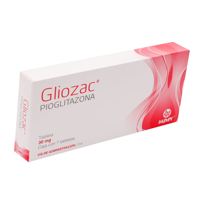 Pioglitazona 30 Mg Con 7 Tabletas Gliozac