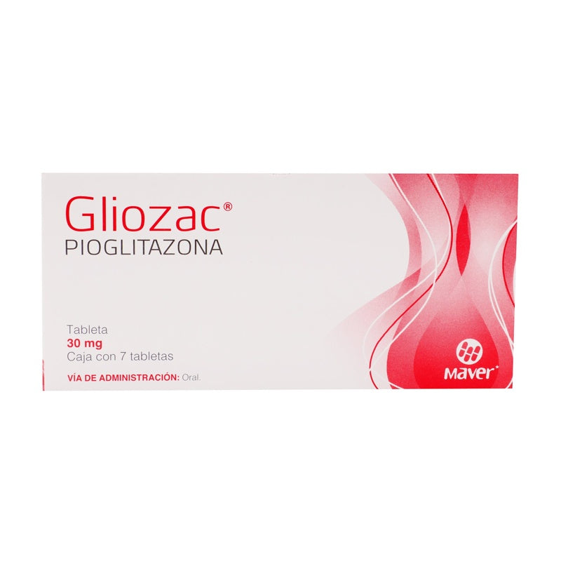 Pioglitazona 30 Mg Con 7 Tabletas Gliozac