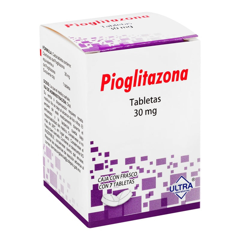 Pioglitazona 30 Mg Con 7 Tabletas Ultra 7502216798878 perfil 2