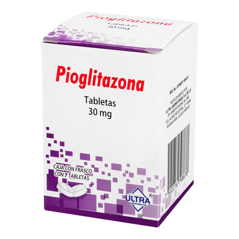 Pioglitazona 30 Mg Con 7 Tabletas Ultra 7502216798878 perfil 3