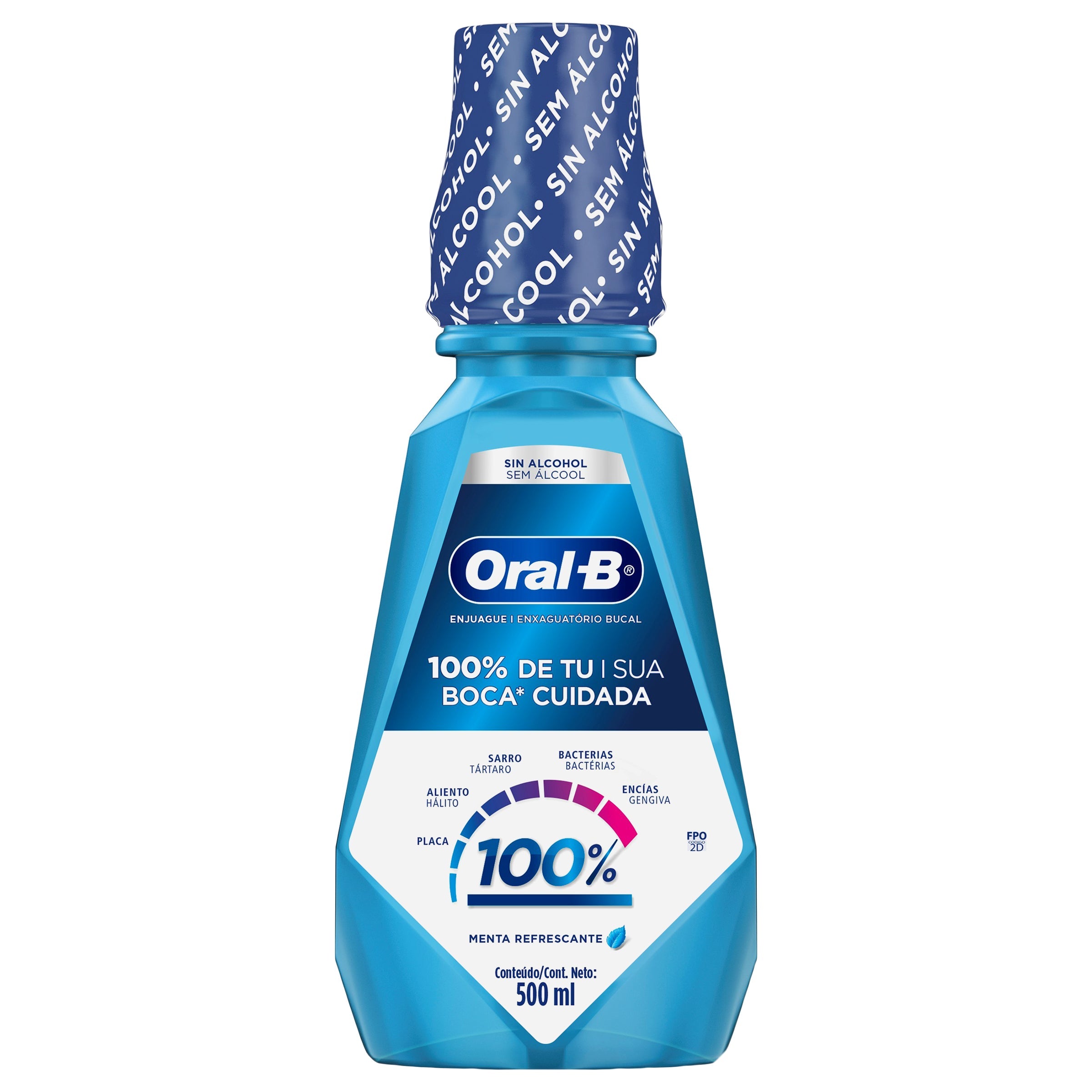 Enjuage Bucal Oral-B 100% Mta 500 Ml 7500435179898