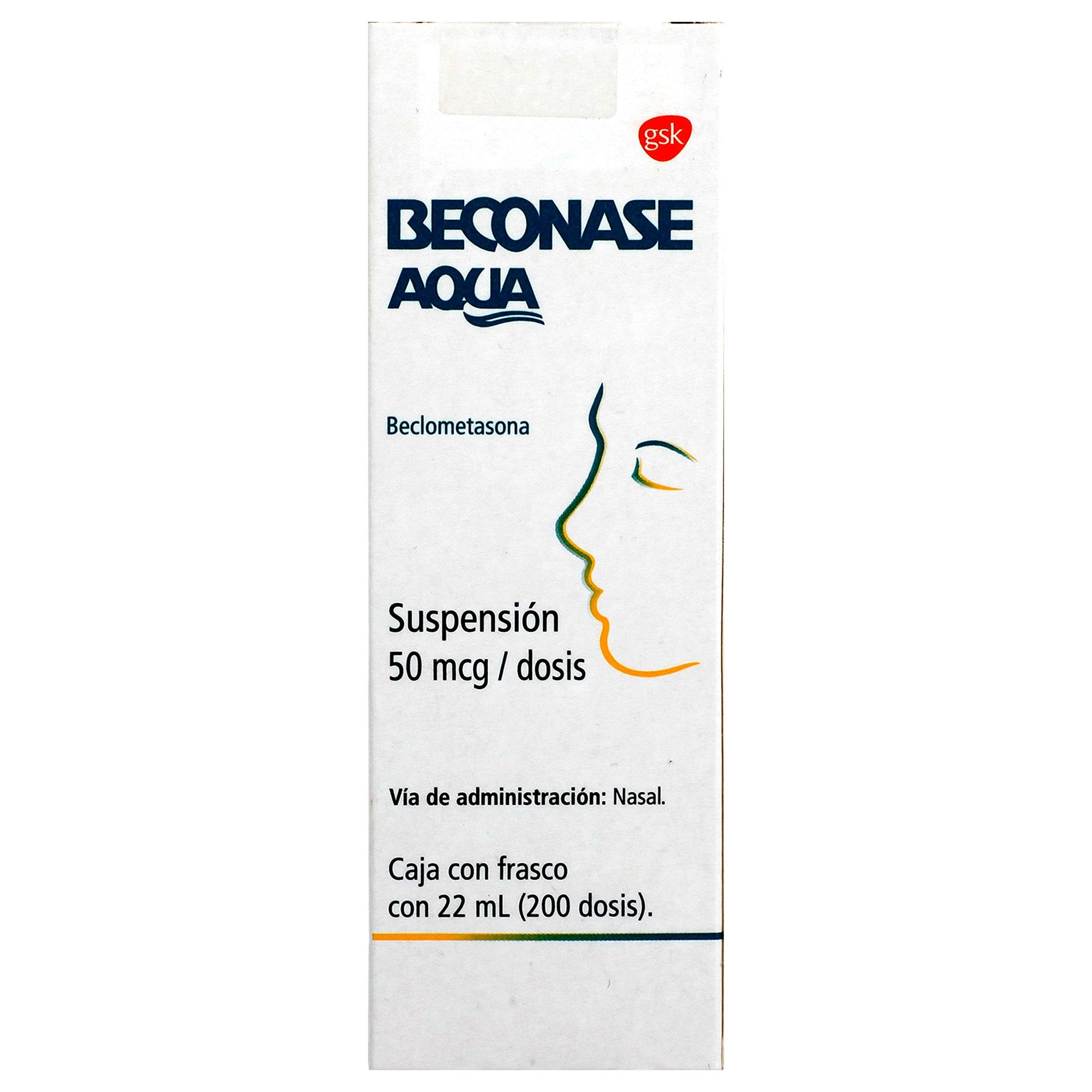 Beconase Aqua Suspensión 50Mcg 200D (Beclometasona) 7501043164726
