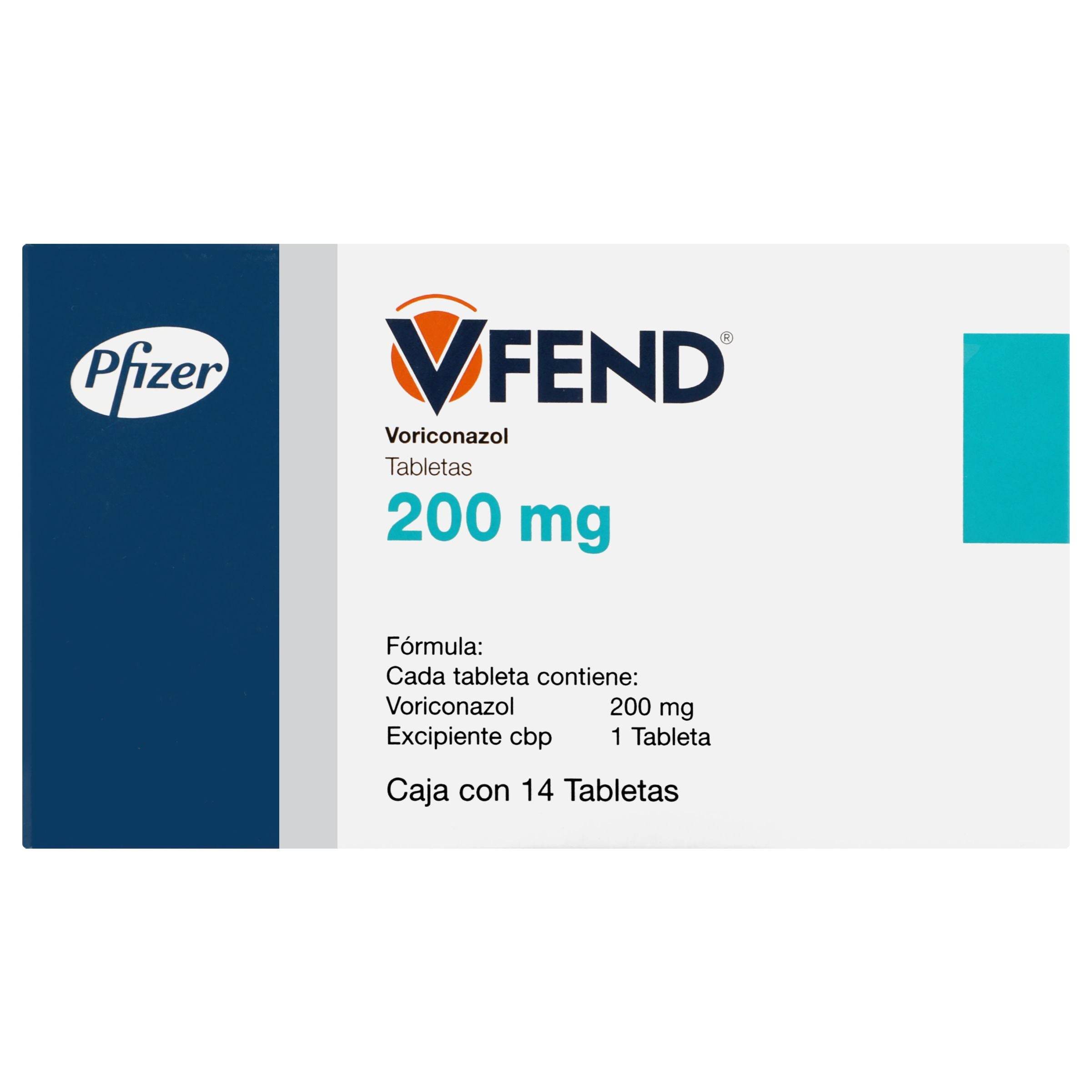 Vfend 200Mg Con 14 Tabletas (Voriconazol) 7501287669957