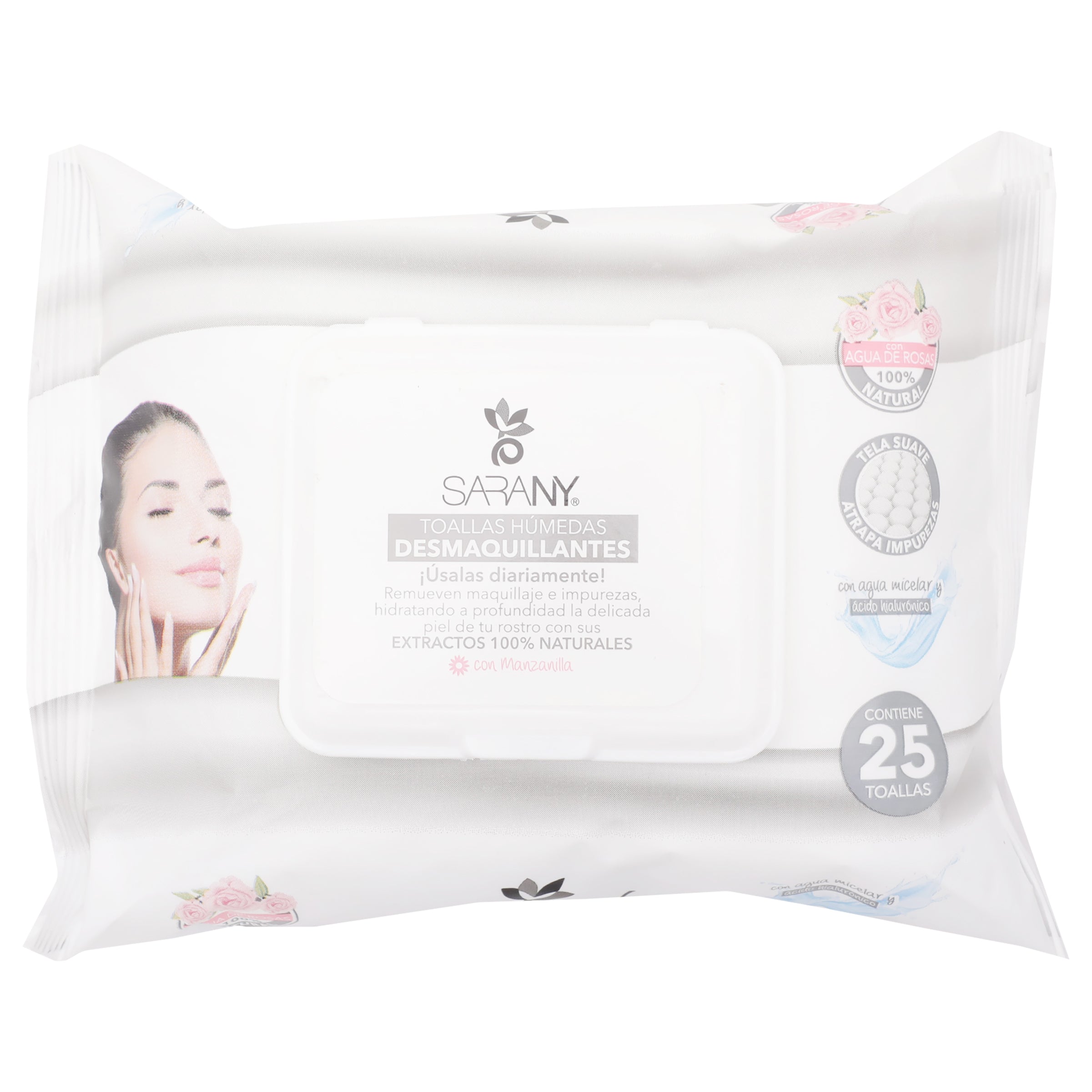 Toallitas Desmaquillantes Sarany Agua-Micela Con 25 7502216129696