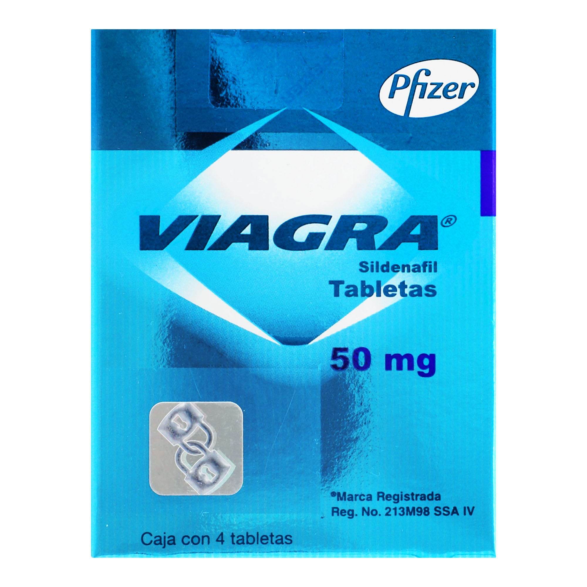 Viagra 50Mg Con 4 Tabletas (Sildenafil) 7501287688217