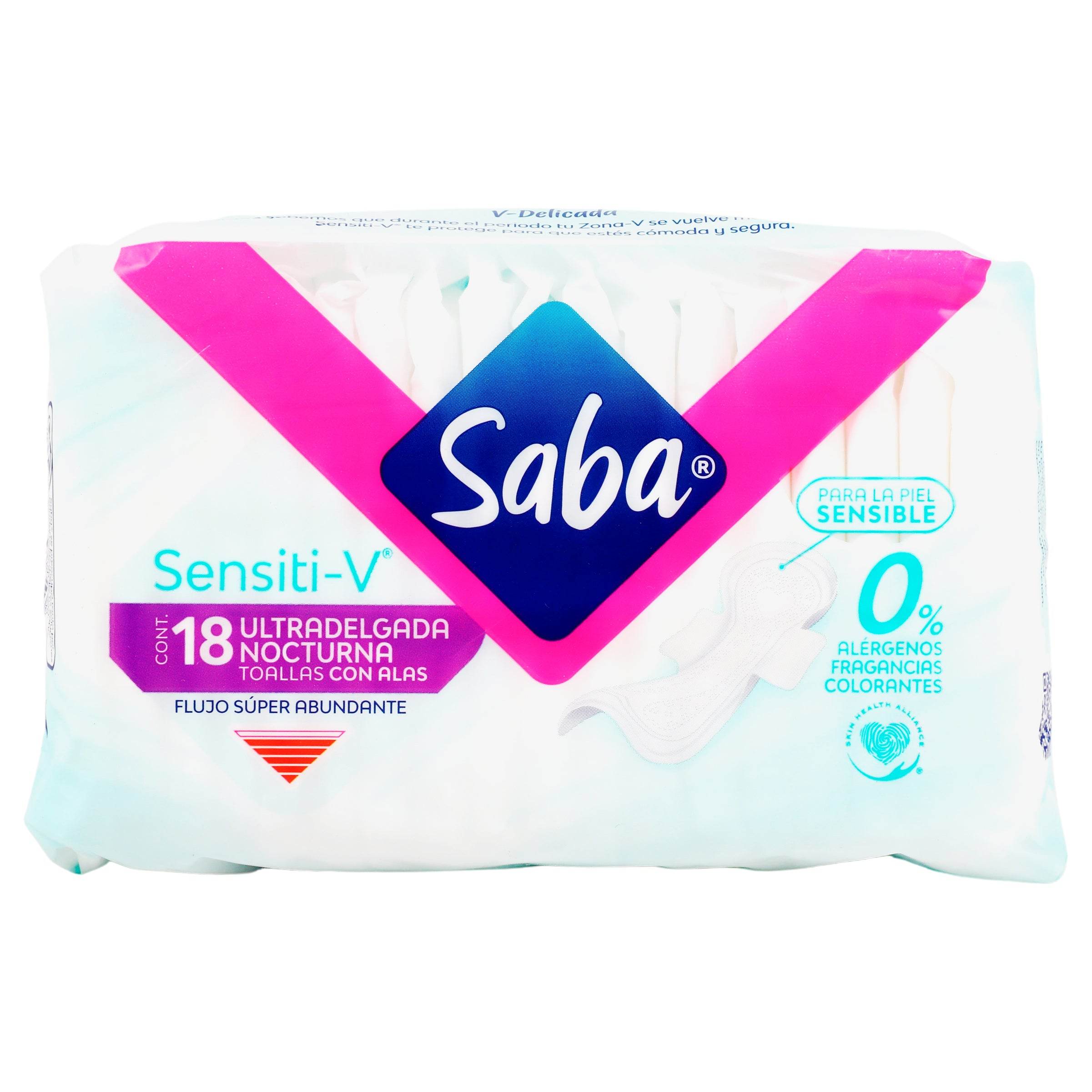 Toallas Saba Sensiti-V Nocturnas Con 18 7501019040290