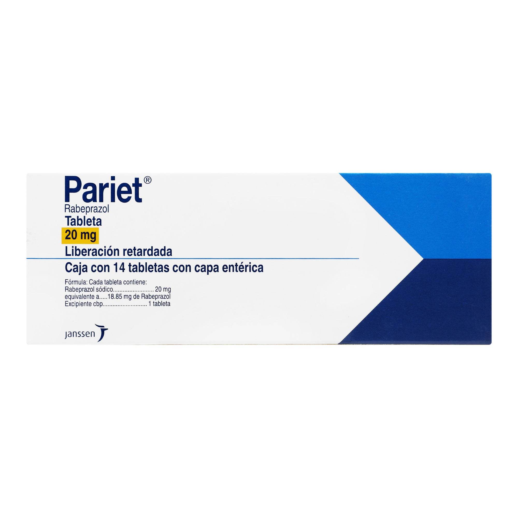 Pariet 20Mg Con 14 Tabletas (Rabeprazol) 7501109901890